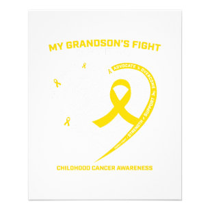 Grandma Grandpa Gift Grandson Childhood Cancer Flyer