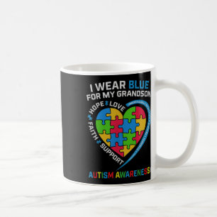Grandma Grandpa I Wear Blue For My Grandson Coffee Mug