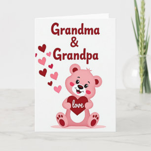Grandma Grandpa Love Bear Card