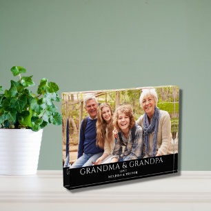 Grandma Grandpa Name Photo Block