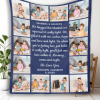 Grandma Grandpa Personalised 14 Photo Collage Poem