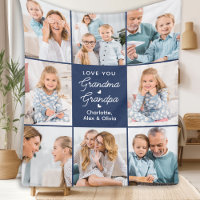 Grandma Grandpa Personalised Navy Blue 8 Picture
