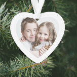 Grandma Grandpa Photo Christmas Ornament<br><div class="desc">Cute Christmas ornament gift for Grandma and Grandpa. On the front, your picture fills a heart-shaped frame. On the reverse, you can personalise the expression to "I Love You" or "We Love You, " and personalise whether they are called "Grandma & Grandpa, " "Nana & Papa, " "Mommom & Poppop,...</div>