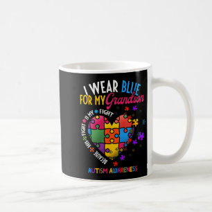 Grandma Grandpa Wear Blue For Grandson Au Coffee Mug