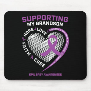 Grandma Grandpa Women Purple Men Grandson Epilepsy Mouse Pad
