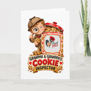 Grandma & Grandpa's Cookie Inspector Photo Mug Card