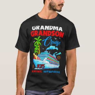 Grandma Grandson Cruise 2025 Memories Christmas Fa T-Shirt