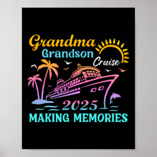 Grandma Grandson Cruise 2025 Memories Ship Trip Va Poster