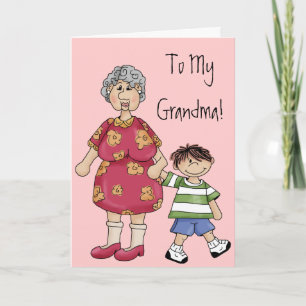 Grandma & Grandson (Grandparent Designs) Card