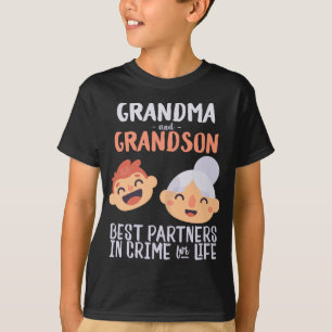 Grandma Grandson Partners In Crime Grandmother T-Shirt