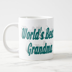 Grandma green half typography large coffee mug