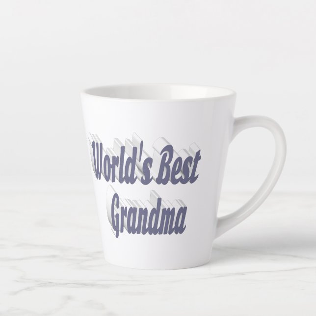 Grandma grey typography Mothers Day Latte Mug (Right)