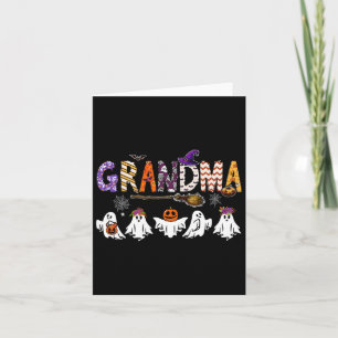 Grandma Halloween Boo Ghost Horror Costume Funny P Card