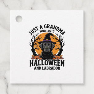 Grandma Halloween Labrador Funny Vintage_1 Favour Tags