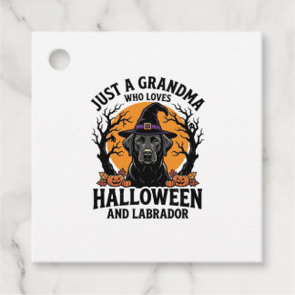 Grandma Halloween Labrador Funny Vintage_1 Favour Tags