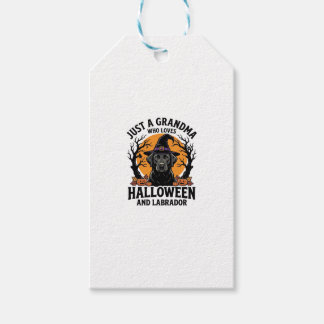 Grandma Halloween Labrador Funny Vintage_1 Gift Tags