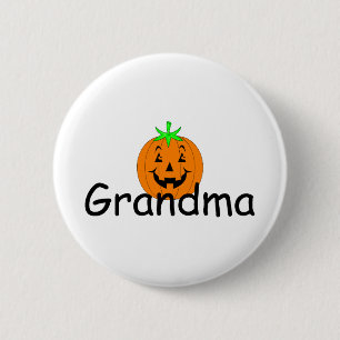 Grandma Halloween Pumpkin 6 Cm Round Badge