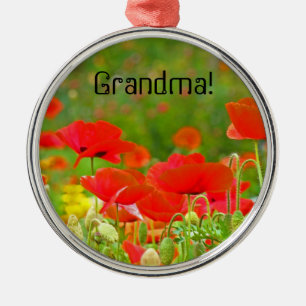 Grandma! hanging ornament gifts Poppy Flowers