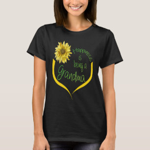 Grandma   Happiness Is Being A Grandma  Sunflower T-Shirt