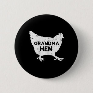 Grandma Hen Chicken Mothers Day Farm Farmer Nana M 6 Cm Round Badge