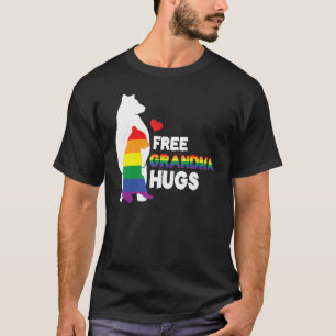 Grandma Hugs Lgbt Lgbtq Pride Rainbow Colour Bear  T-Shirt