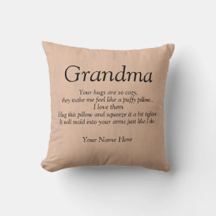 Grandma hugs so cosy like a cushion