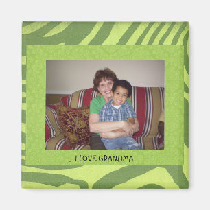 GRANDMA: "I Love Grandma" Photo Frame Magnet