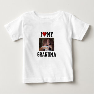 Grandma: I LOVE MY GRANDMA Baby T-Shirt