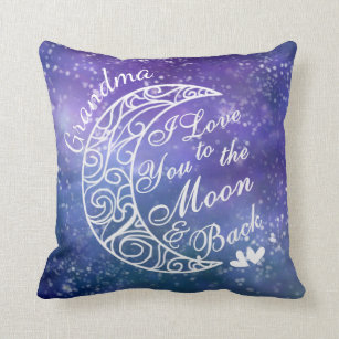 Grandma, I Love U to the Moon & Back Personalised Cushion