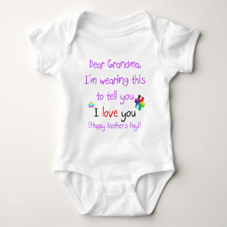 Grandma, I love you! Baby Bodysuit