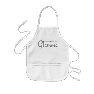 Grandma is a Glamma bling apron
