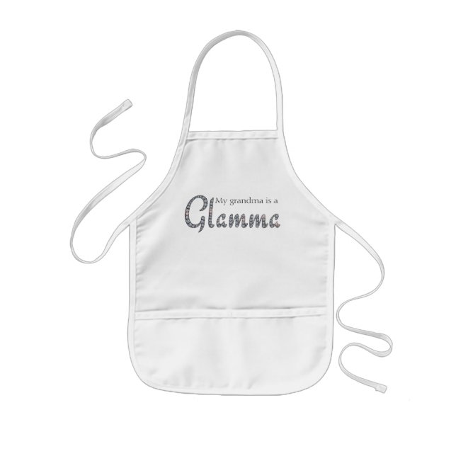 Grandma is a Glamma bling apron (Front)