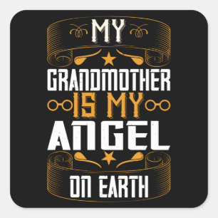Grandma - Is My Angel On Earth Square Sticker