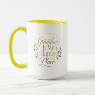Grandma Is My Happy Place Mother's Day Mug