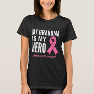Grandma Is My Hero - Breast Cancer Support T-Shirt