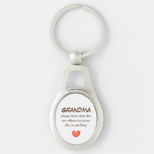 Grandma Is Not to Busy  Heart theme keychains