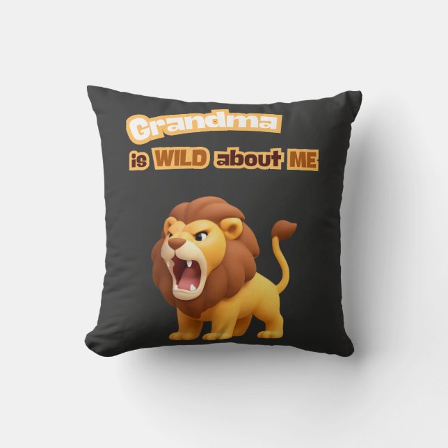 Grandma is WILD about ME Cushion (Front)