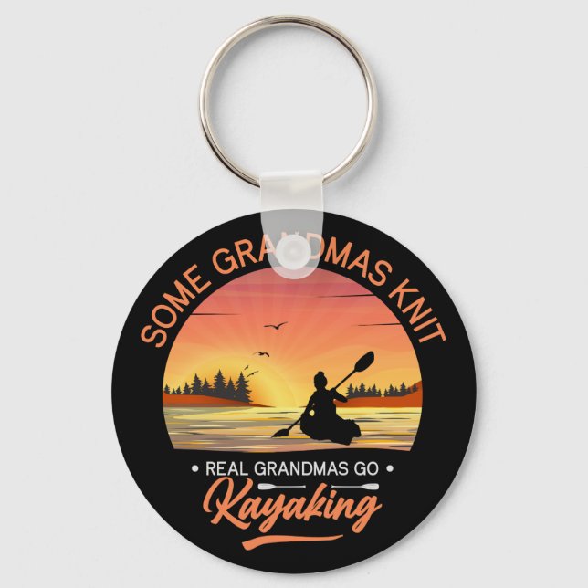 Grandma Kayaking Key Ring (Front)