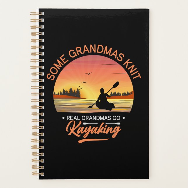 Grandma Kayaking  Planner (Front)