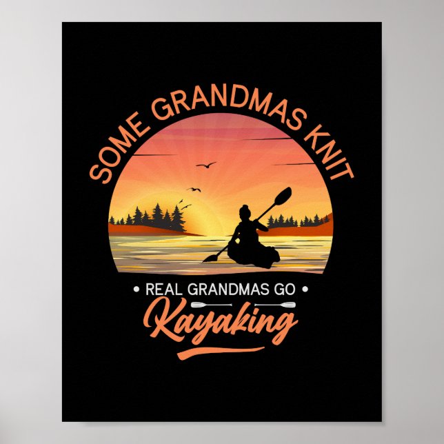 Grandma Kayaking Poster (Front)