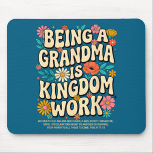 Grandma Kingdom Work Christian Illustration Mouse Pad