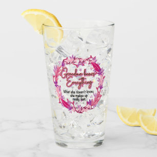 Grandma Knows Everything Glass