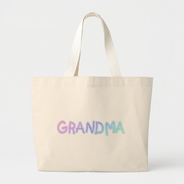 Grandma Large Tote Bag (Front)