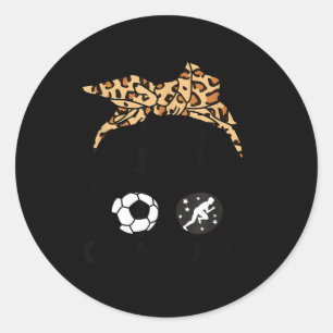 Grandma Life Hair Funny Soccer Track And Field Classic Round Sticker