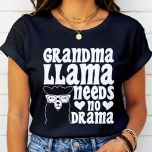 Grandma Llama Needs No Drama Mother's Day T-Shirt