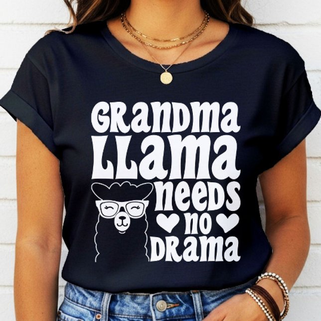 Grandma Llama Needs No Drama Mother's Day T-Shirt (Creator Uploaded)