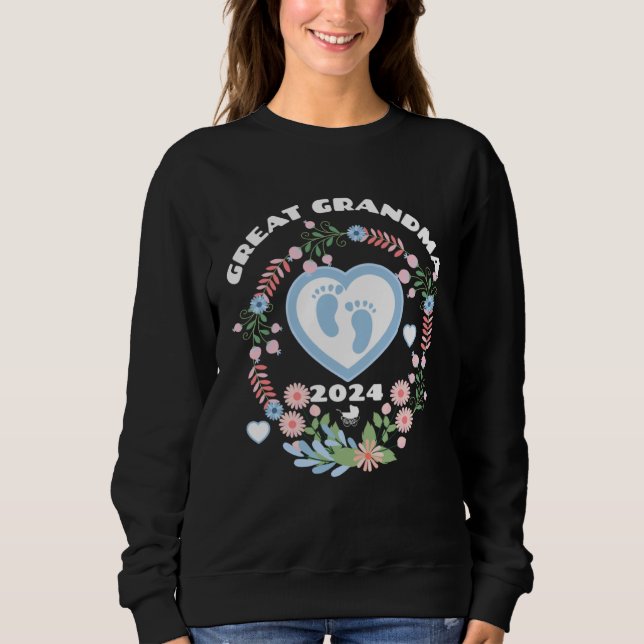 Grandma Loading 2024 Baby Grandchild Proud Grandma Sweatshirt (Front)