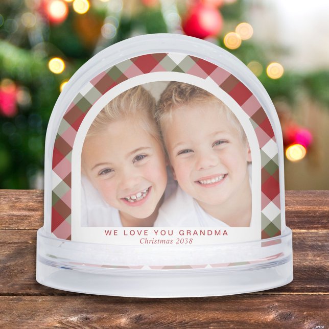 Grandma Love You Arch Photo Christmas Snowglobe (Creator Uploaded)