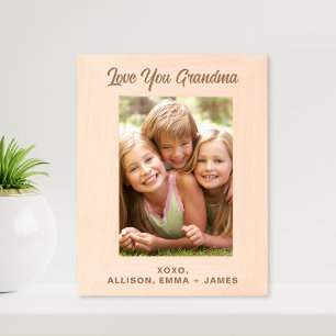 Grandma Love You Etched Frames
