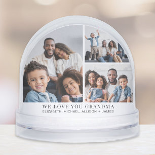 Grandma Love You Photo Collage Snowglobe